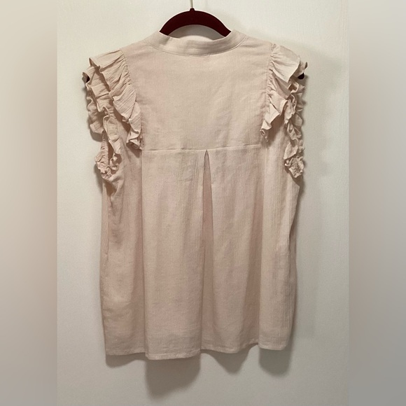 BiBi Cream Ruffle Blouse - Picture 2 of 2